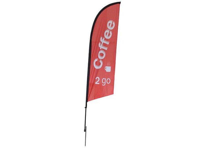 Knife Flag COFFEE 2 GO sign Double Sided Read