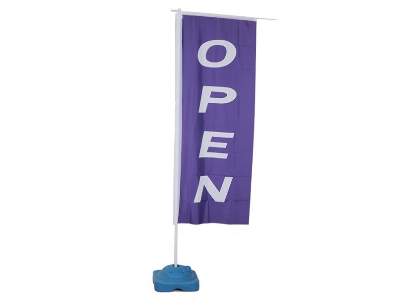 Flag OPEN sign Double Sided Read