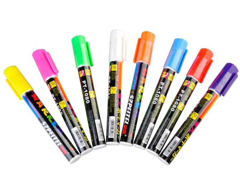 8 x Erasable Fluorescent Window Markers set