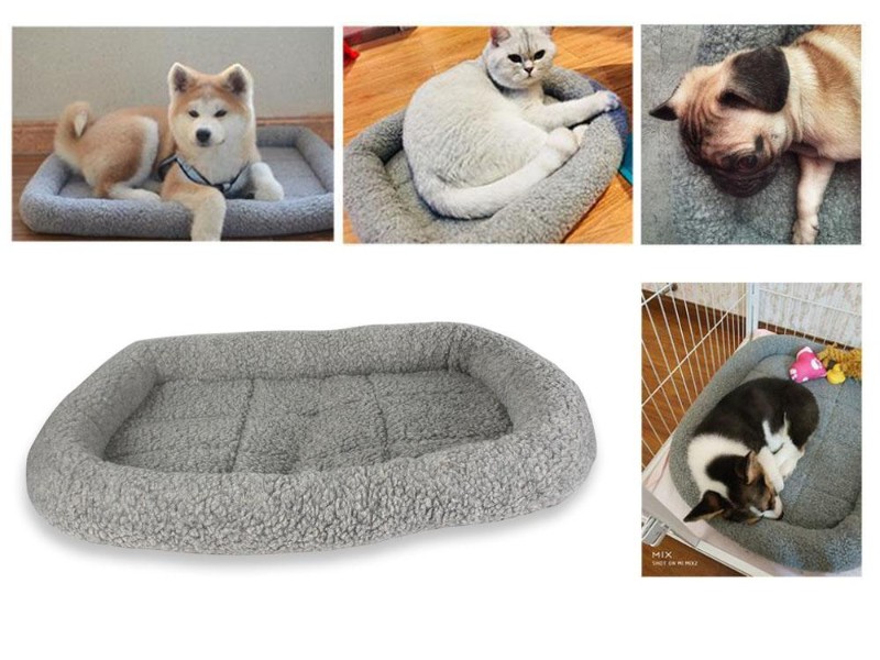 Fleece Bolster Dog Cat Pet Bed