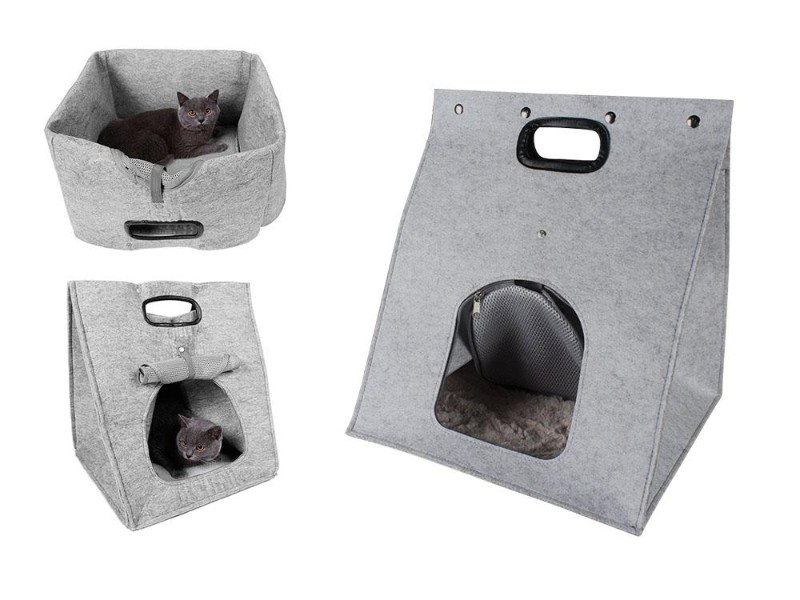 Cat Bed Pet Carrier Cat Cave Bed 3in1