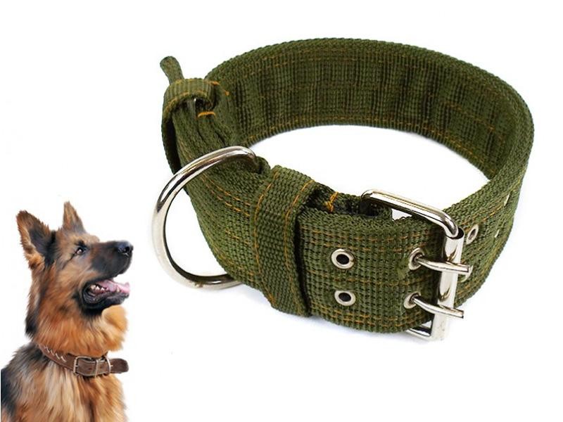 Dog Collar Dog Lead 66cm Adjustable - Olive