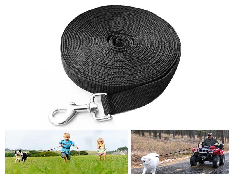 Dog Lead Multipurpose Leash Extra Long 15M - BLACK