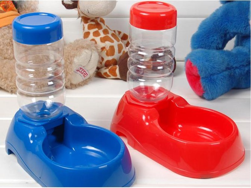 Automatic Water Dispenser Pet Food Dish Bowl Feeder Blue