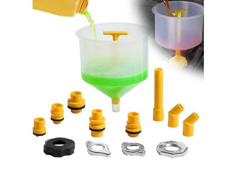 15PCS Spill Proof Car Radiator Coolant Filling Funnel Kit