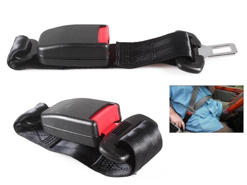 Black Nylon Universal Extention Car Safety Seatbelt