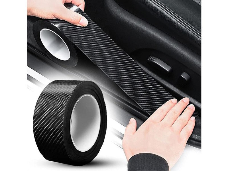 Carbon Fibre Car Door Sill Protector, 7cm x 3M Tape