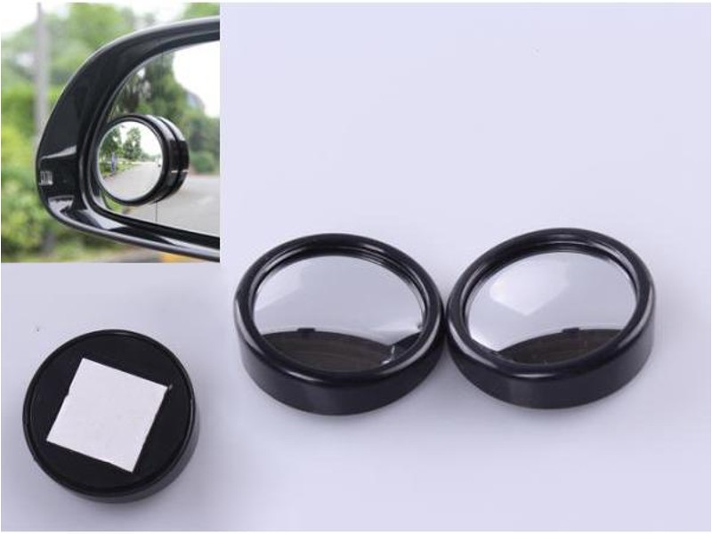 Black Car Blind Spot Mirror Circular Convex 49mm in Diameter