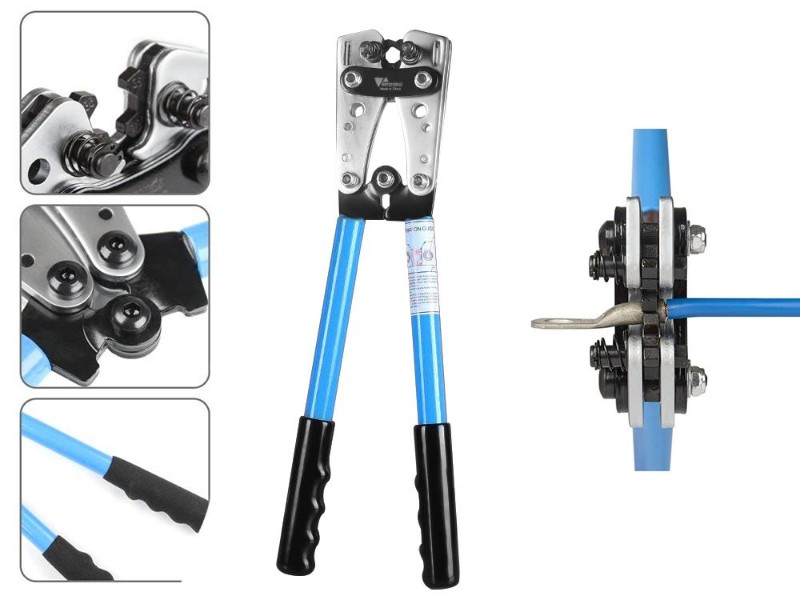 6 - 50mm² Plug Crimp Crimping Tool Battery Cable Lug Hex Crimper