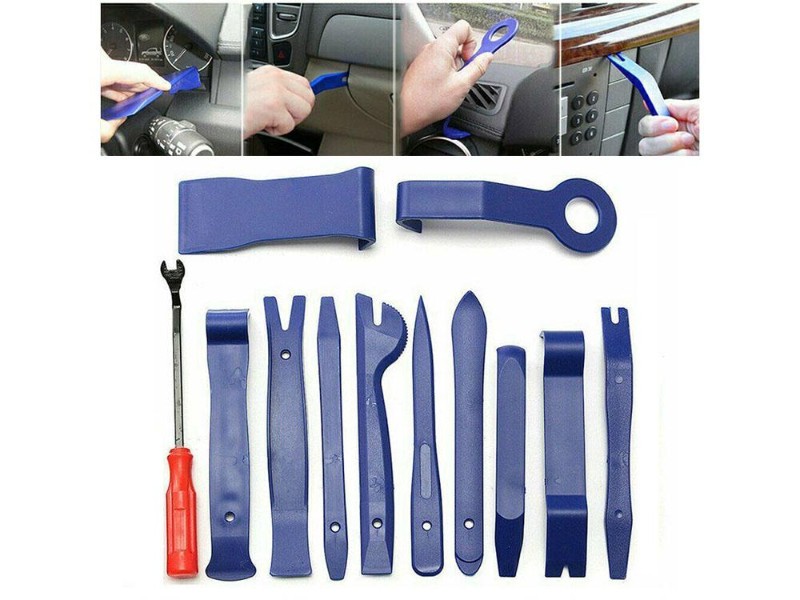 12pcs Car Audio Dash Removal Tools Panel Door Stereo Pry Bar Kit