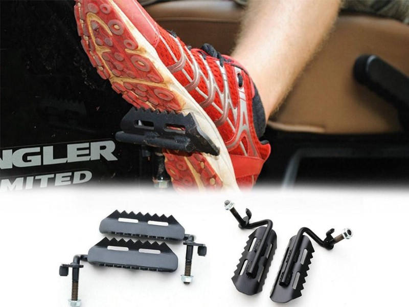 Foot Pegs Footrest Pedal for 2008-2017 Jeep Wrangler 1 Pair