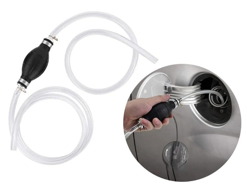 Fuel Siphon Pump: Manual Hand Squeezer for Gas/Diesel/Water