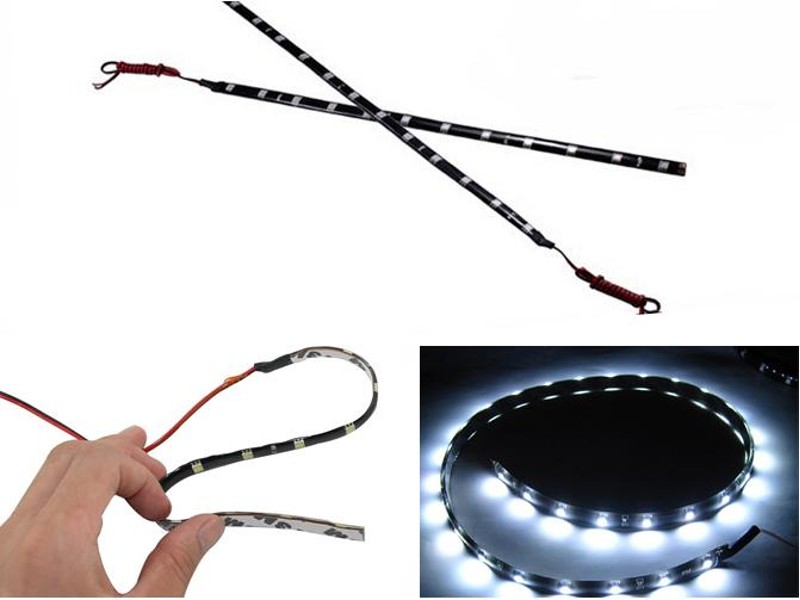 30cm 12 LED Waterproof Flexible Light Strip x 2