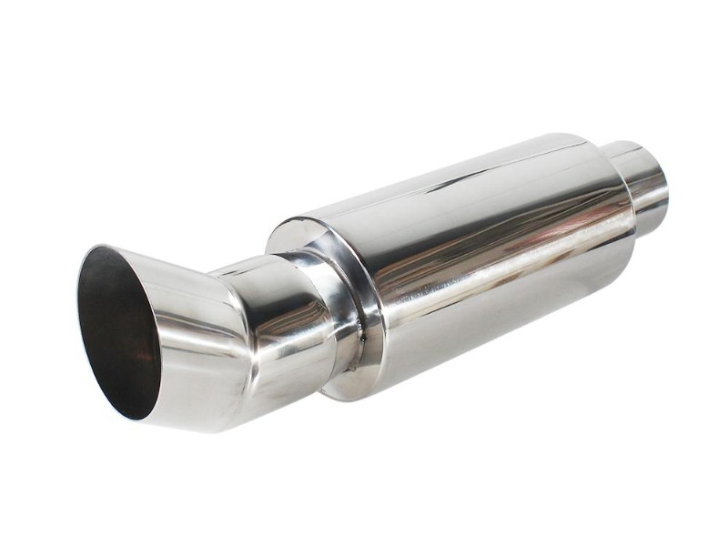 Universal 2.5" Inlet 3.5" Outlet Stainless Steel Car Muffler