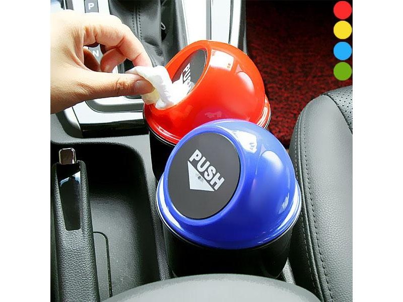 Compact Car Trash Can / Mini Organizer Bin / Garbage Can - Red