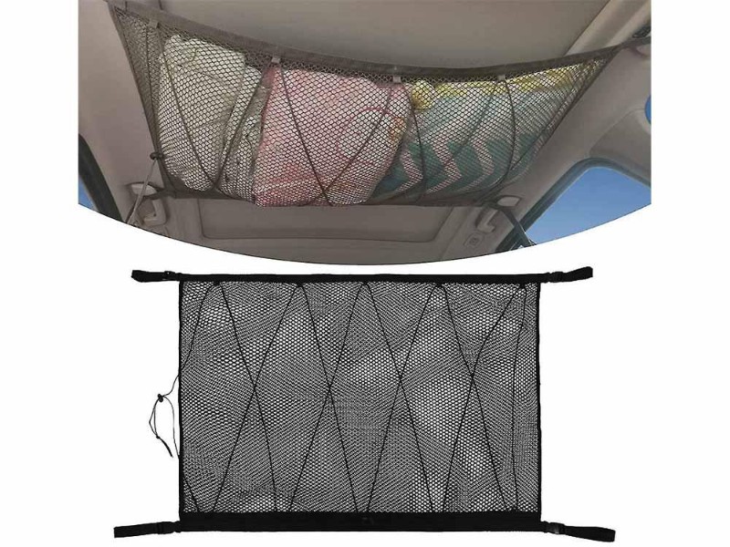 Car Roof Storage Net Bag 90x65cm - Clutter-Free Travel