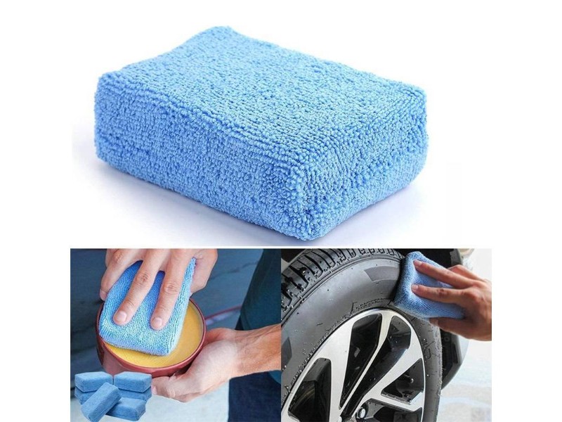 Car Cleaning Sponge Fiber Towel Cloth Block