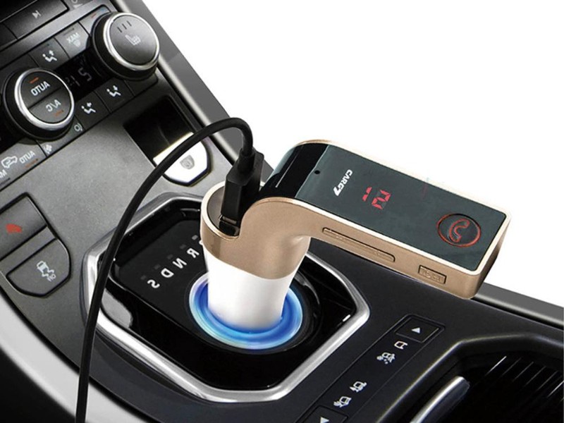 Bluetooth Car FM Transmitter Adapter with USB Charging Port