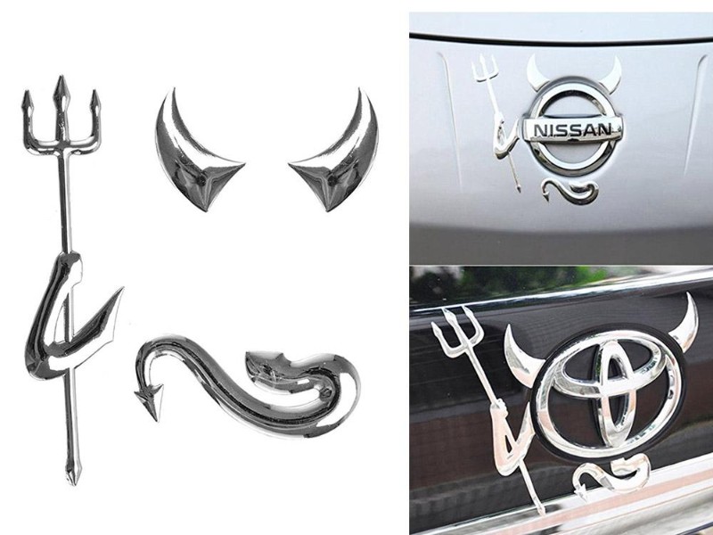 3D Little Devil Demon Car Decal Sticker