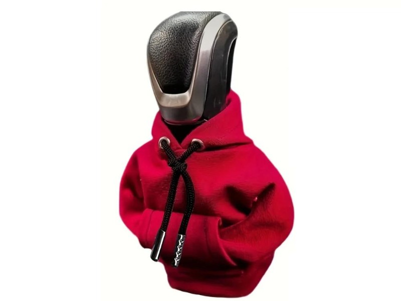 Funny Car Gear Shift Hoodie Cover, Red Polyester