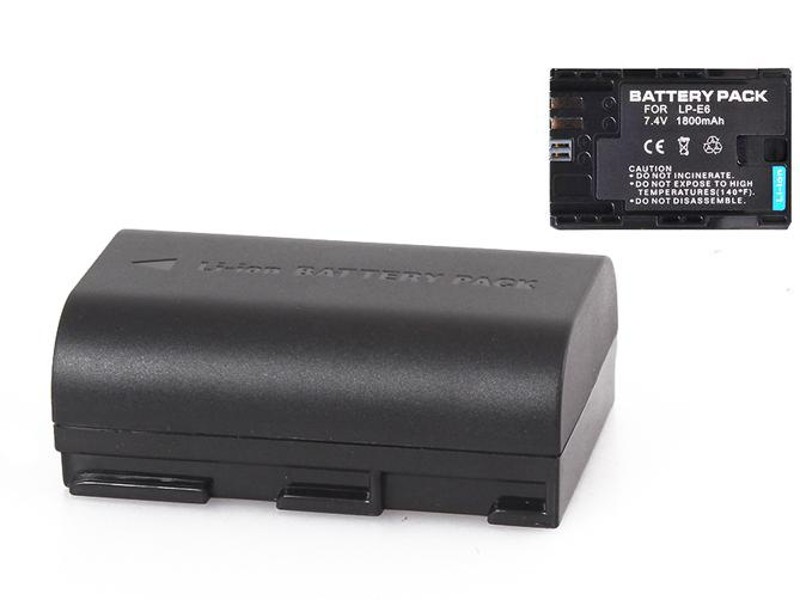 Camera Battery LP-E6 for Canon EOS 5D 60D 7D 1800mA