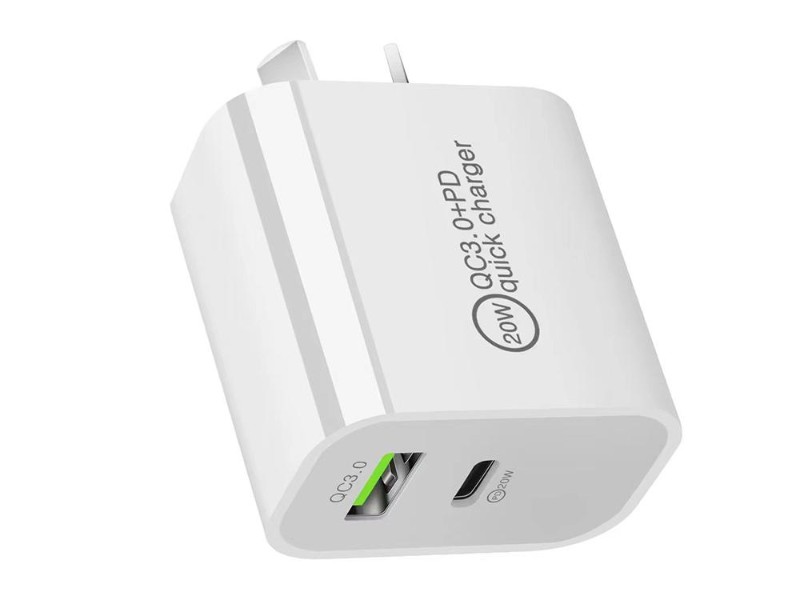 20W Dual Port USB-C & USB-A Power Adapter
