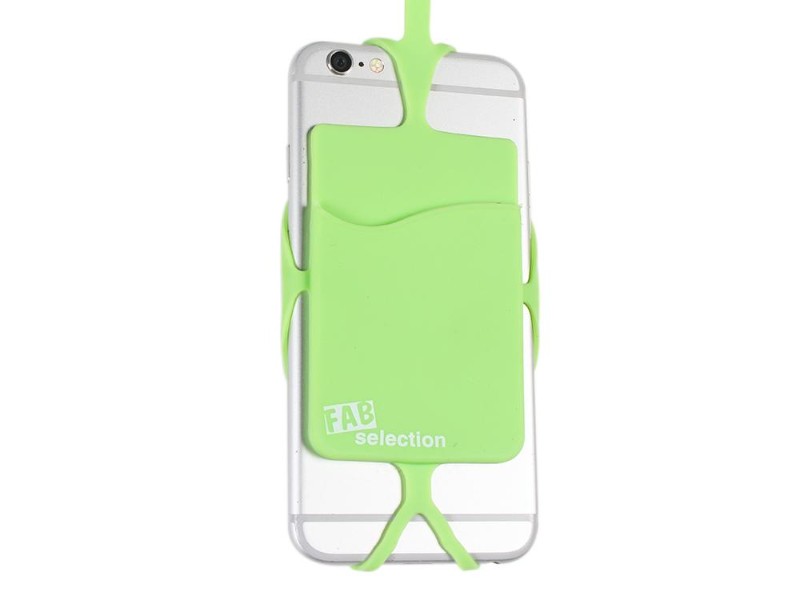 Smartphone Lanyard with Card Slot Logo- Green