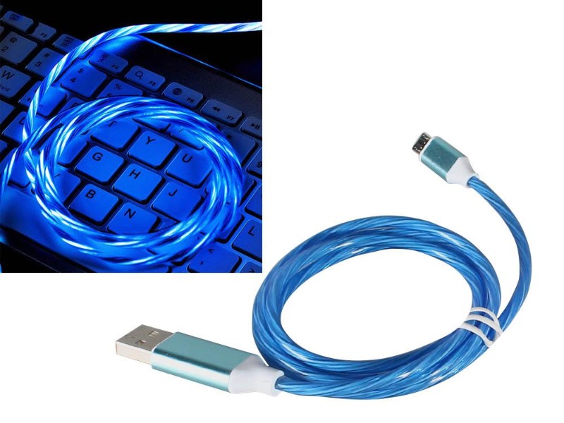 Micro USB Flowing Light Cable 2.4A Fast Charging Data Cord