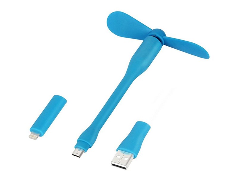 3 in 1 Portable USB OTG Mini Flexible Fan for Cellphones /Laptop