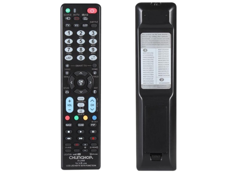 TV Remote Control for LG LED, LCD, Plasma TVs and SMART TVs