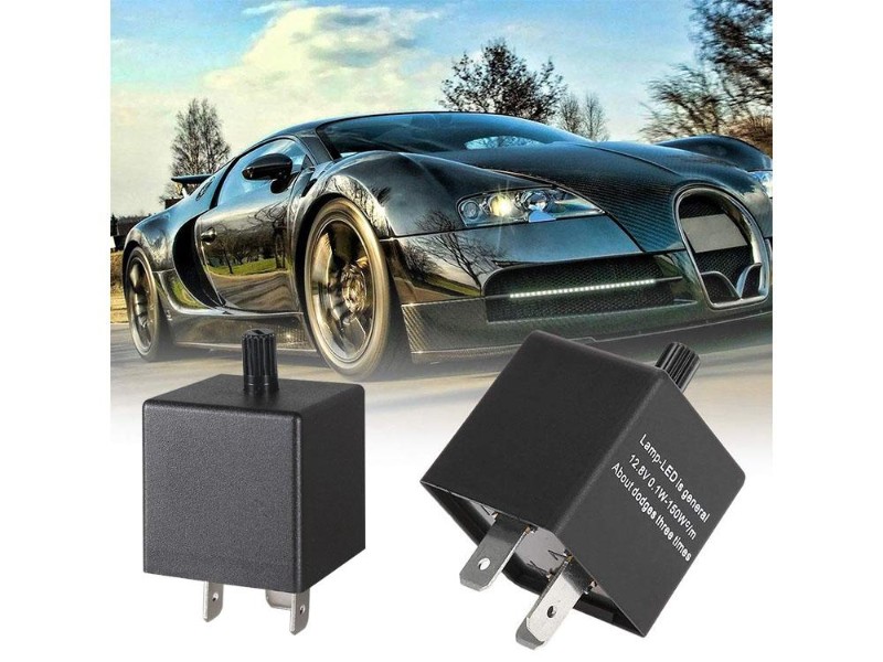 Adjustable LED Flasher Relay 12V 3 Pin