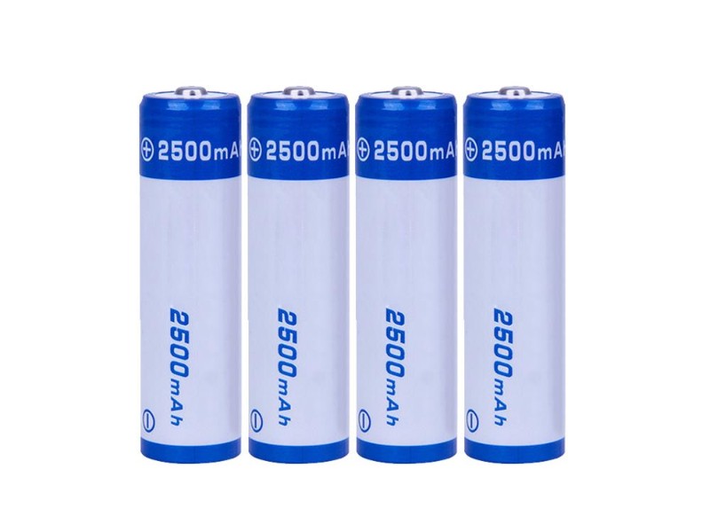 4pcs Rechargeable 18650 Li-ion Batteries 3.7V 2500mAh