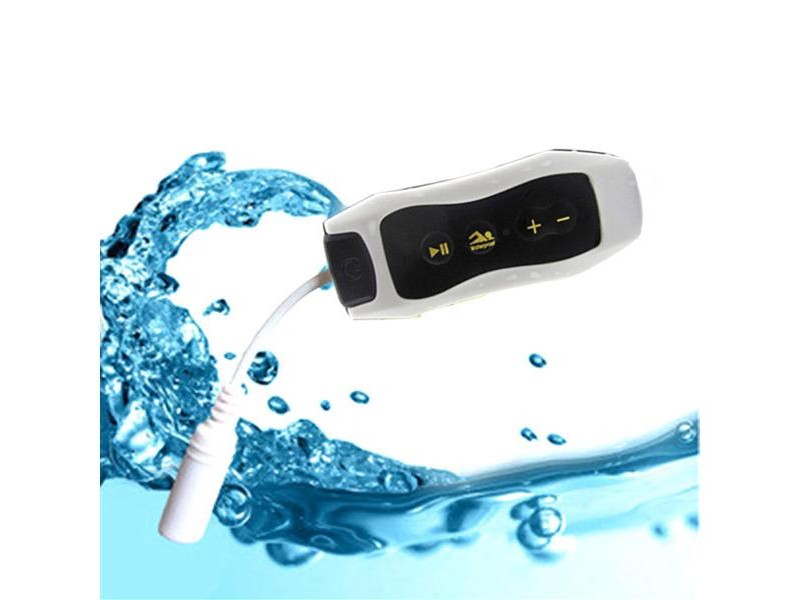 Swimming Diving Waterproof MP3 Player - White