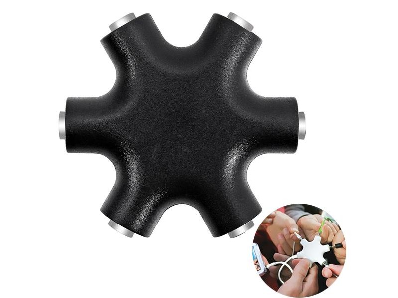 5-Way 3.5mm Earphones Audio Splitter