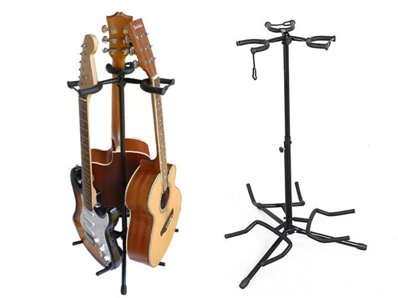 Tripod Triple Guitar Stand, Holds 3 Acoustic/Electric Guitars