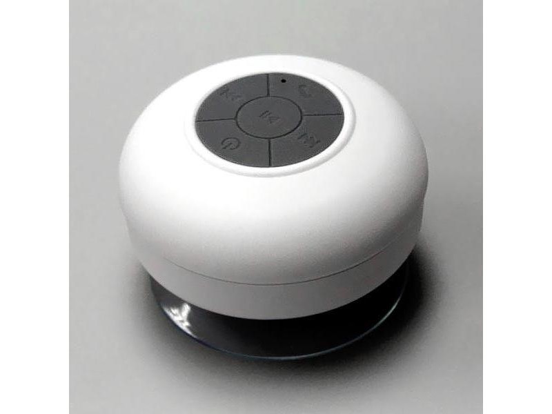 Waterproof Bluetooth Shower Hands-free Portable Speaker - White