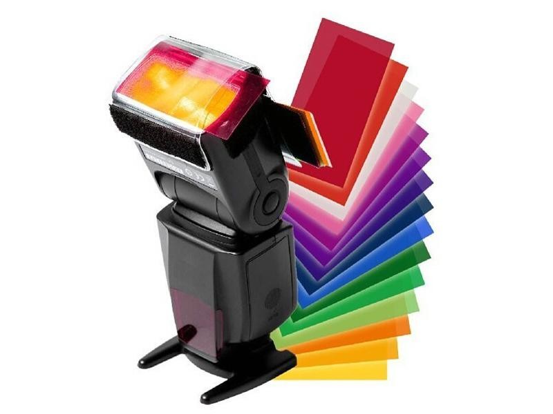 Speedlight Flash Gel Colour Filter 12 plus Holder