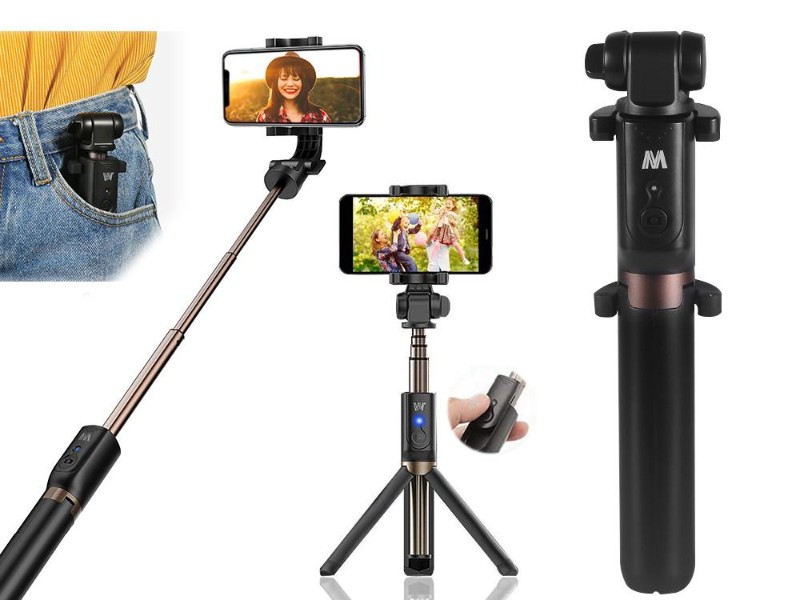 Selfie Stick Tripod with Bluetooth Remote