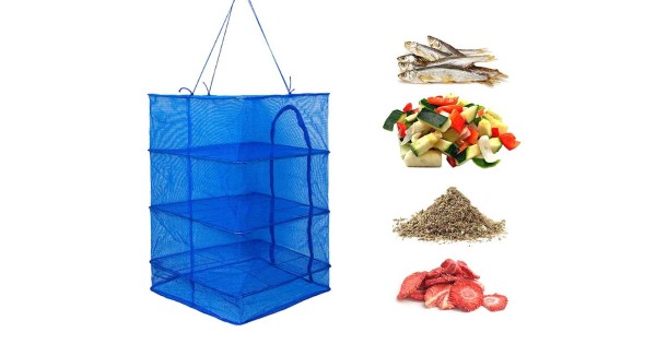 65CM 3 Tiers Mesh Hanging Dryer Net Herd Fish Drying Rack - NZ$10.5 ...