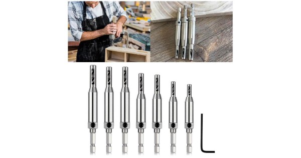 Self Centering Hinge Tapper Core Drill Bits Set - NZ$10.03 | eMax.co.nz