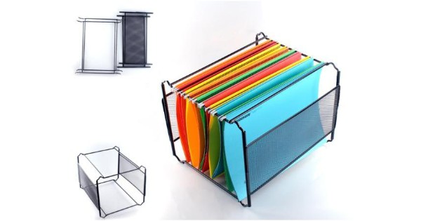 Suspension File Rack, Black Mesh A4 File Organizer - NZ$13.75 | eMax.co.nz