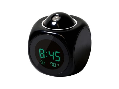 Voice LED Projection Alarm Clock w/ Time & Temp Display