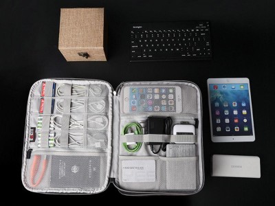 Double-Layered Travel Gadget Organiser Bag