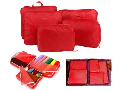 Storage Travel Organizer Bags 5PCS Pink