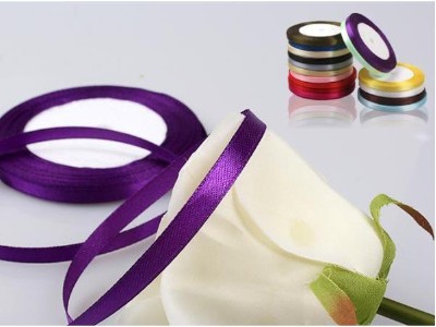 Satin Ribbon,Purple 12mm(W) X 22.5m(L)