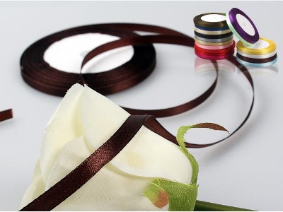 Satin Ribbon,Chocolate Brown 6mm(W) X 22.5m(L)