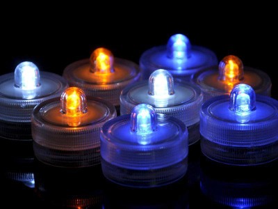10pc Waterproof LED Tea Lights - White