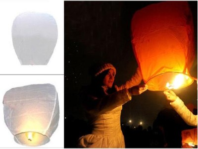 Sky Lantern Flying Lantern White x 10pcs