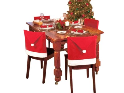 Christmas Santa Hat Chair Cover