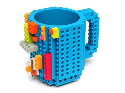 Creative Build-On Brick Mug - Blue